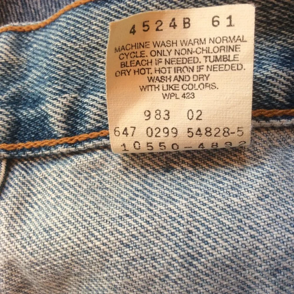 Vintage Levis Size 11 JR Medium 550 Relaxed Tapered Leg Jeans Light Wash Denim - Picture 6 of 6